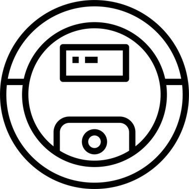 Robotik elektrikli süpürge basit vektör simgesi