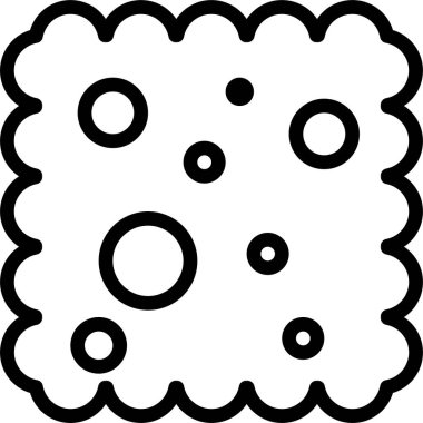 Bisküvi simgesi vektör illüstrasyonu