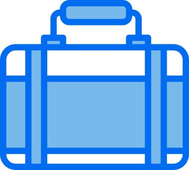 Bagaj çantasının minimalist vektör simgesi