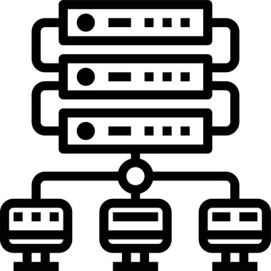sunucu minimalist vektör simgesi