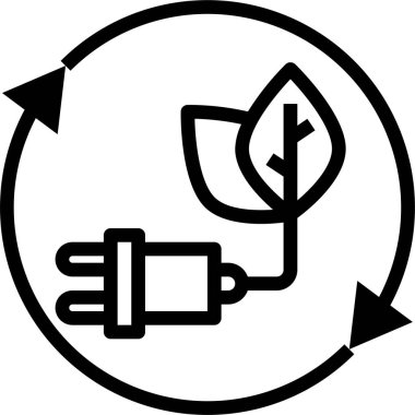 Ekoloji minimalist vektör simgesi