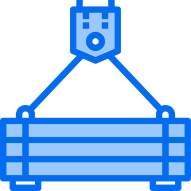 Kargo taşıyıcı vincinin minimalist vektör simgesi