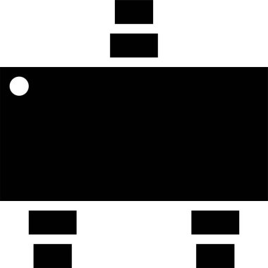 Dijital işlemci simgesi. Çip simgesi. Teknoloji simgesi