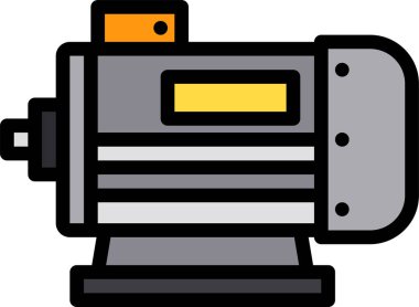 Elektrikli motorun vektör illüstrasyonu