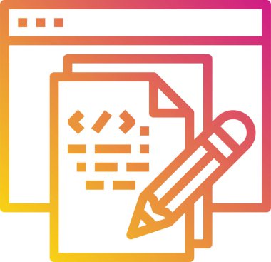 Programlama kavramının asgari vektör simgesi 