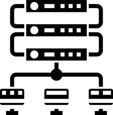 sunucu minimalist vektör simgesi