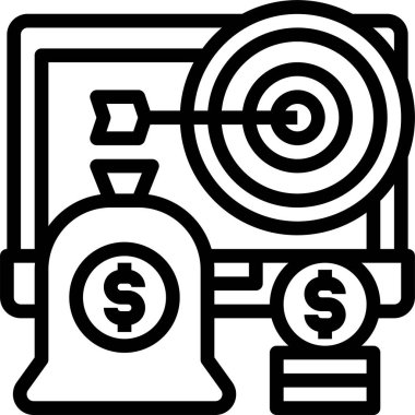 Para kavramının minimalist vektör simgesi