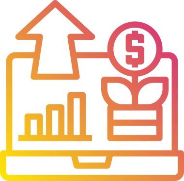 Basit modern dizüstü bilgisayar simgesi, vektör illüstrasyonu