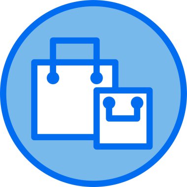 Alışveriş kavramının minimalist vektör simgesi 