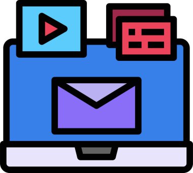 e- posta simgesi vektör illüstrasyonu 