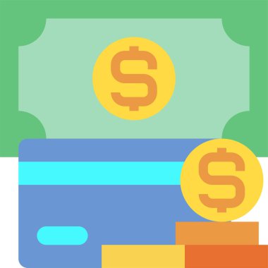 Kredi kartının minimalist vektör simgesi