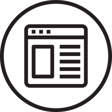 Web sayfasının minimalist vektör simgesi