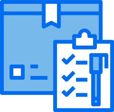 Kontrol listesi kavramının minimalist vektör simgesi