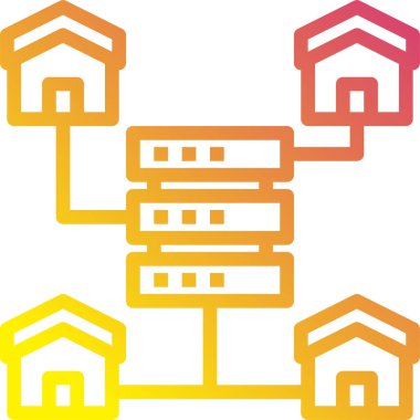 sunucu minimalist vektör simgesi