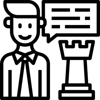 Satranç figürlü bir işçinin vektör çizimi