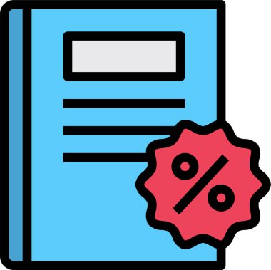 Kitapçı ikonu. Renkli vektör illüstrasyonu