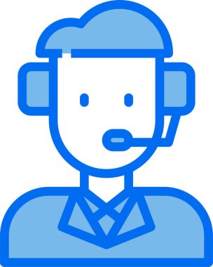 Müşteri hizmetleri kavramının minimalist vektör simgesi 