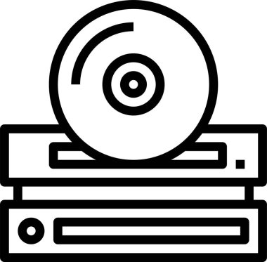 Disk bilgisayar veri depolamasının asgari vektör simgesi