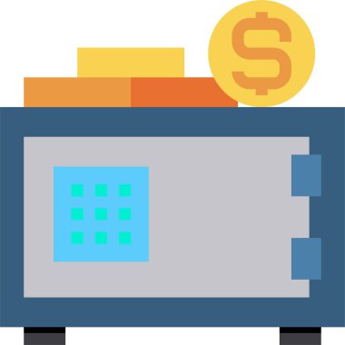 Güvenlik kavramının minimalist vektör simgesi