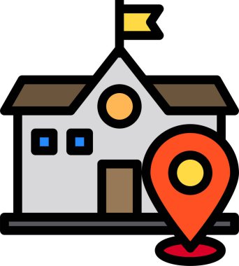 Pin konumunun minimalist vektör simgesi 