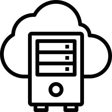 sunucu minimalist vektör simgesi