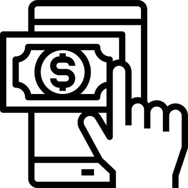 bankacılık ve finans hattı vektör simgesi.