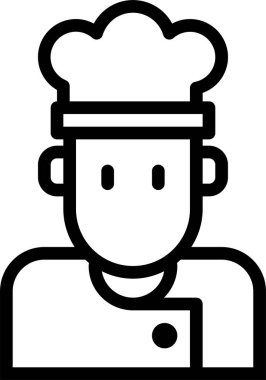 Şef simgesinin vektör illüstrasyonu 