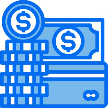 İş finans para sikkesinin vektör illüstrasyon simgesi 