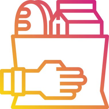 Restorandaki paketin vektör illüstrasyonu