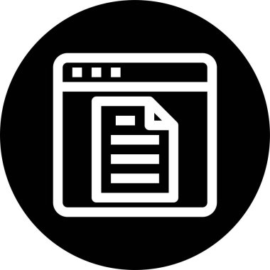 Web tarayıcı, basit vektör simgesi tasarımı
