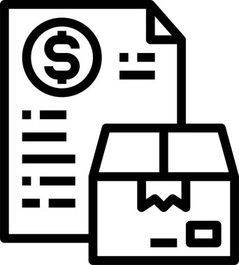 Fatura vektör simgesi. Bill simgesi şablonu.