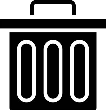 Çöpün minimalist vektör simgesi 