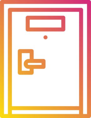 Kapı simgesi, vektör illüstrasyonu 