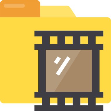 Film dizini, vektör illüstrasyonu 