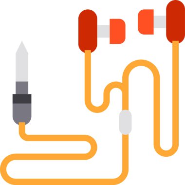 Kulaklık simgesinin vektör illüstrasyonu