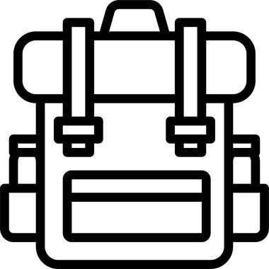 Bagajın minimalist vektör simgesi, seyahat yasağı kavramı 