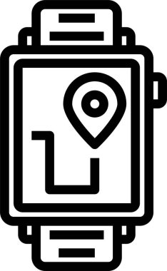 Pin konumunun minimalist vektör simgesi 