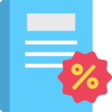 Kitapçı ikonu. Renkli vektör illüstrasyonu