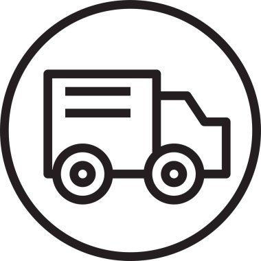 minimal vektör simgesi, yük kamyonu