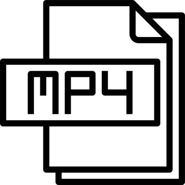 mp4 dosya biçimi vektör illüstrasyonu 