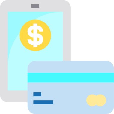 Akıllı telefonlu kartın vektör çizimi