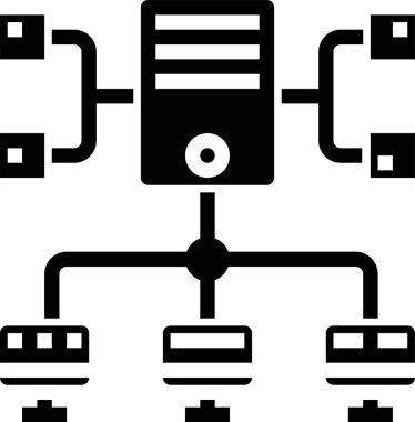 sunucu minimalist vektör simgesi