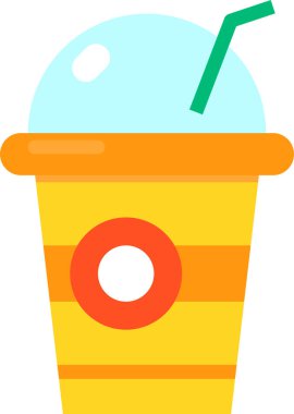 Soğuk içeceği götürmenin minimalist vektör simgesi