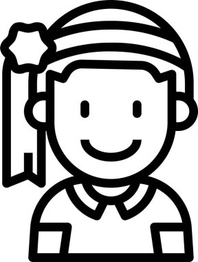 Tatlı kızın vektör çizimi 