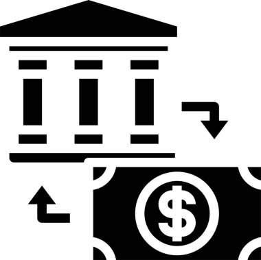 Para kavramının minimalist vektör simgesi 