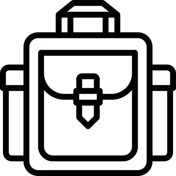 School Bag Minimalistic Vector Icon — Stock Vector