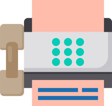 faks simgesi, vektör illüstrasyonu 