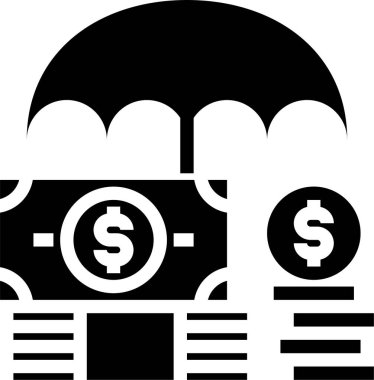 İş finans para sikkesinin vektör illüstrasyon simgesi 