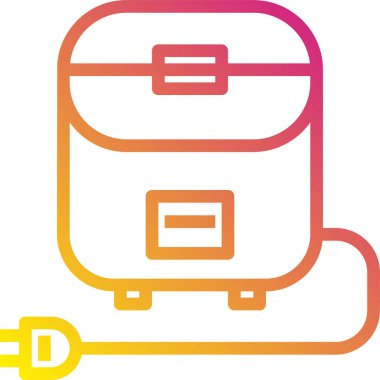 pilav pişiricisinin minimalist vektör simgesi