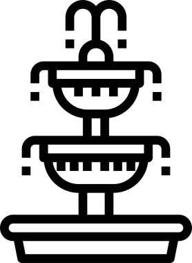 Çeşmenin vektör illüstrasyonu 